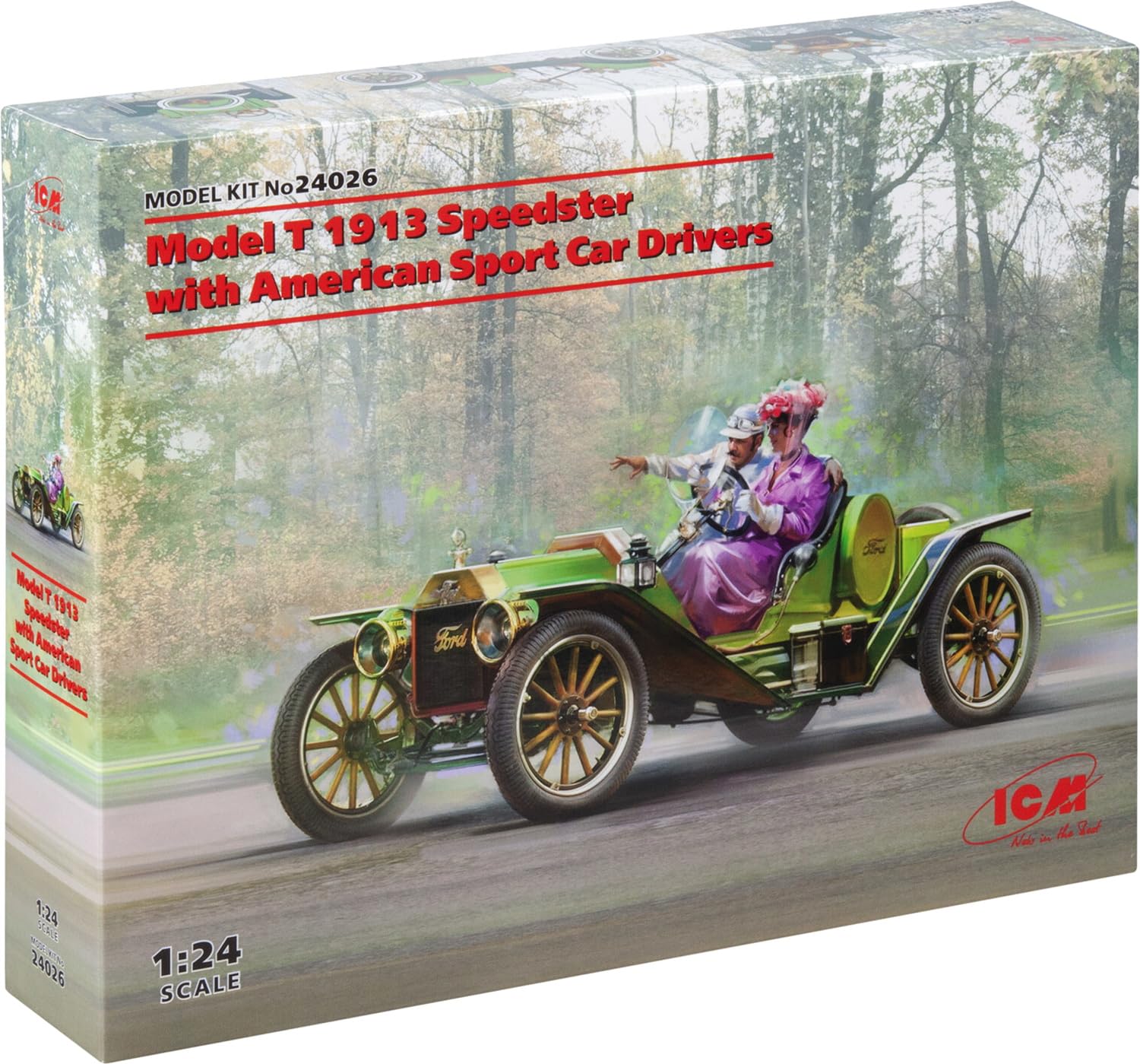 Amazon | ICM 1/24 T型フォード 1913 スピードスター w/ドライバー